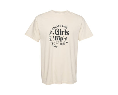 brand:Comfort Colors|color:Ivory|Girls Trip Summer Vacation 2025 3 Graphic T-Shirt