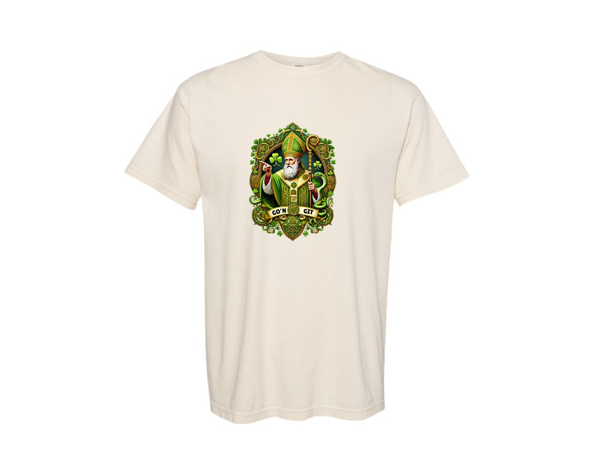 brand:Comfort Colors|color:Ivory|St Patricks Day Saint Patrick Graphic T-Shirt
