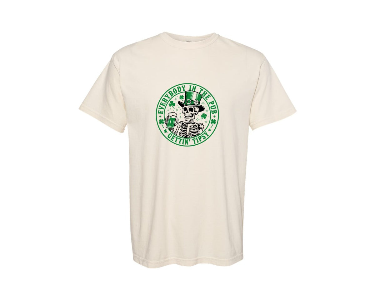brand:Comfort Colors|color:Ivory|Everybody In The Pub Gettin Tipsy 38 Graphic T-Shirt