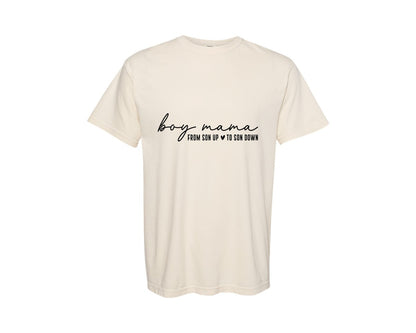 brand:Comfort Colors|color:Ivory|Boy Mama From Son Up To Son Down 3 Graphic T-Shirt