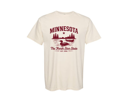 brand:Comfort Colors|color:Ivory|Minnesota The North Star Graphic T-Shirt