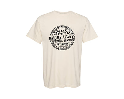 brand:Comfort Colors|color:Ivory|Mrs Claus Gingerbread Bakery Always Fre Graphic T-Shirt