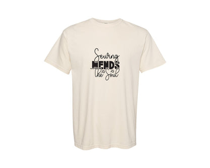 brand:Comfort Colors|color:Ivory|Sewing Mends The Soul Design 45 Graphic T-Shirt