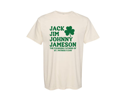 brand:Comfort Colors|color:Ivory|Jack Jim Johnny Jameson St Patricks Graphic T-Shirt