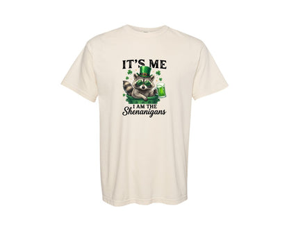 brand:Comfort Colors|color:Ivory|Its Me I Am The Shenanigans Raccoon Graphic T-Shirt
