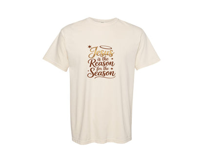 brand:Comfort Colors|color:Ivory|Christian Christmas Religiou Graphic T-Shirt