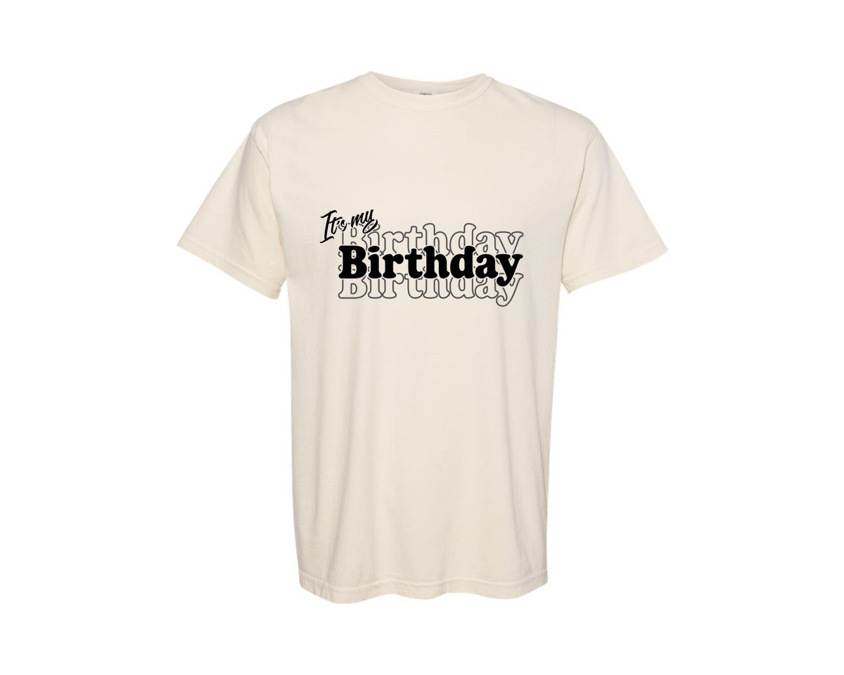 brand:Comfort Colors|color:Ivory|Its My Birthday Birthday Shirt 2 Graphic T-Shirt