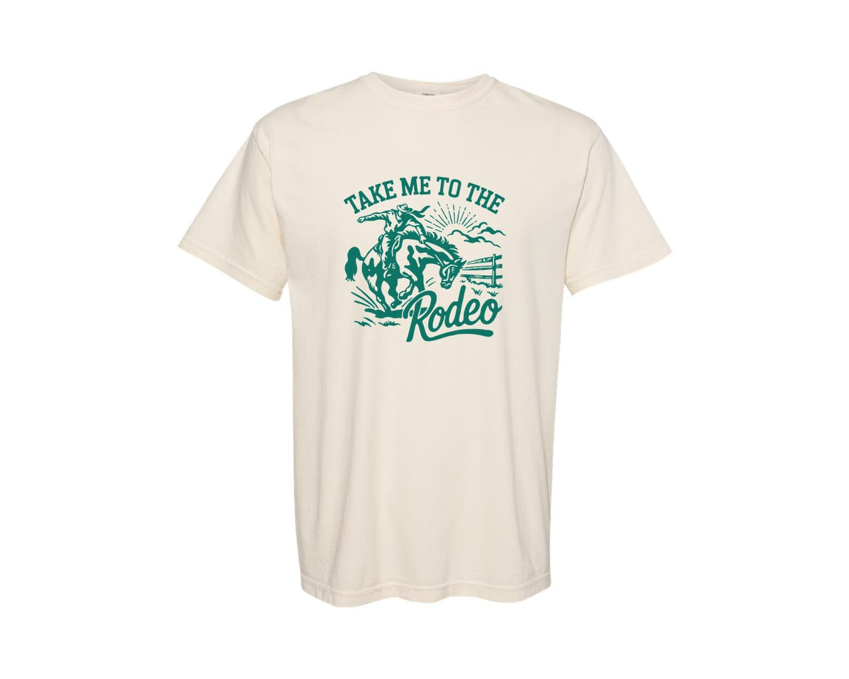 brand:Comfort Colors|color:Ivory|Vintage Rodeo Cowboy Western Cowboy Graphic T-Shirt