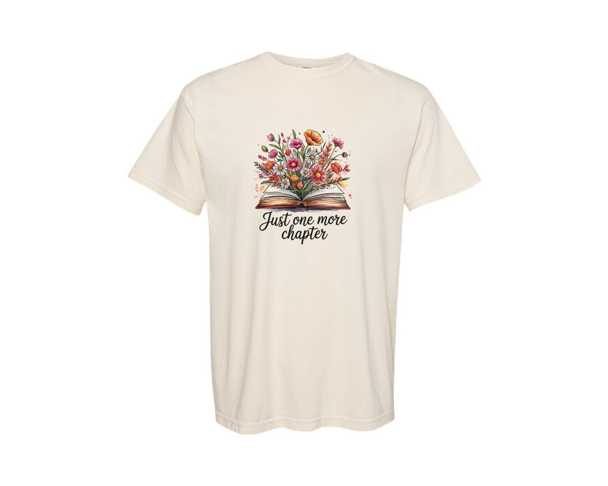 brand:Comfort Colors|color:Ivory|Just One More Chapter Fall Books Graphic T-Shirt
