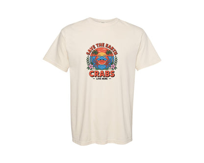 brand:Comfort Colors|color:Ivory|Tropical Sunset And Marine Wildlife Graphic T-Shirt