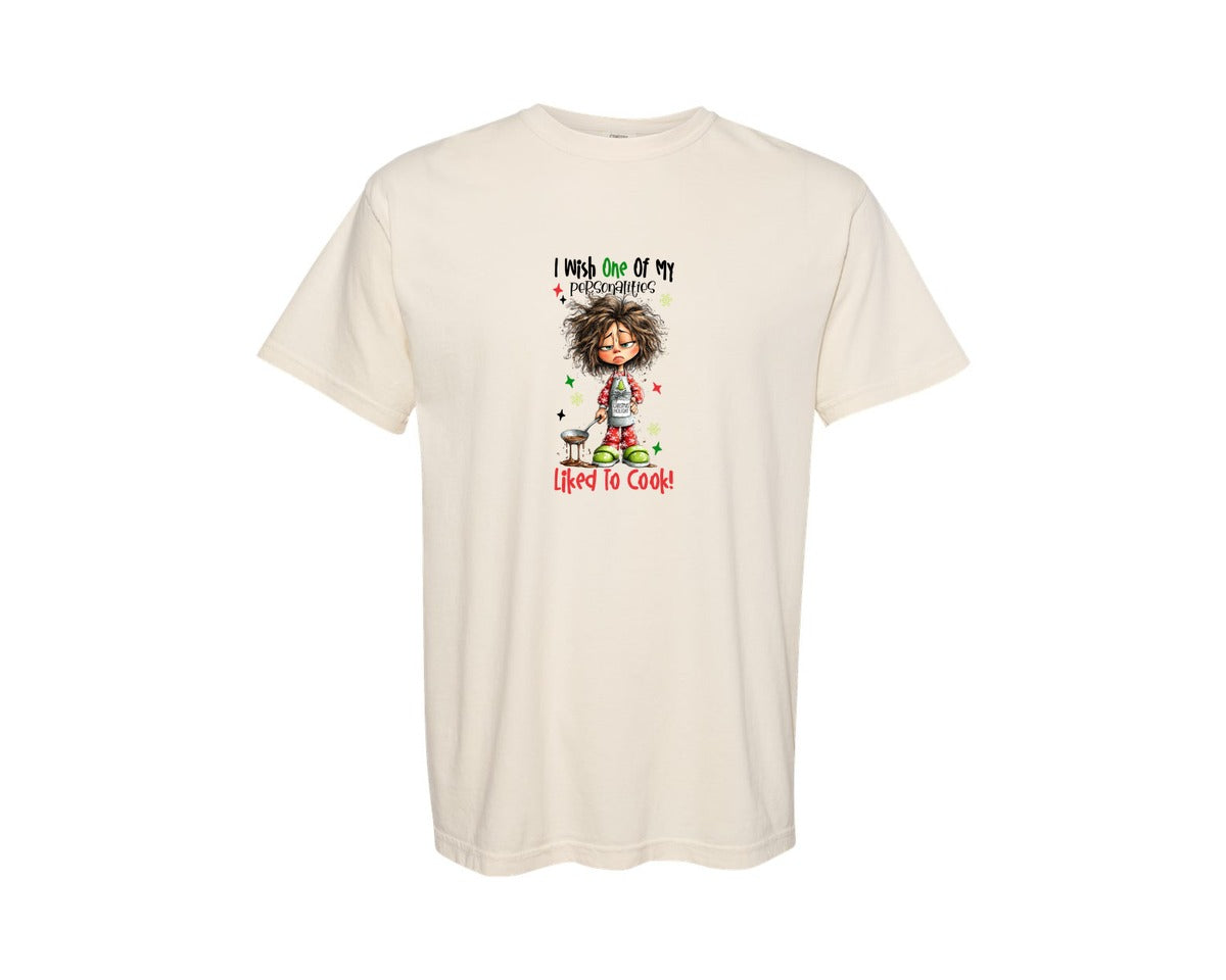 brand:Comfort Colors|color:Ivory|Housewife Christmas Cooking Christmas Graphic T-Shirt