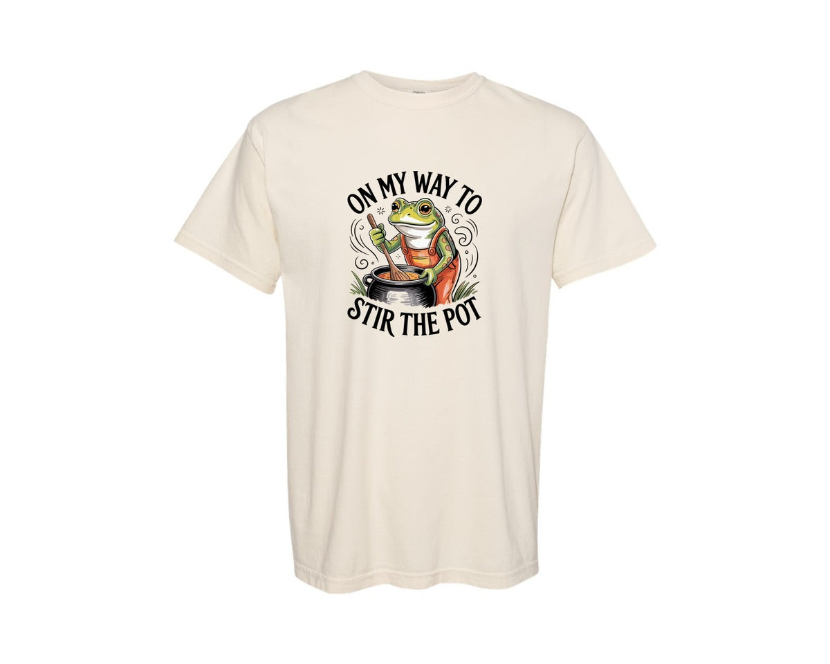 brand:Comfort Colors|color:Ivory|On My Way To Stir The Pot 11 Graphic T-Shirt