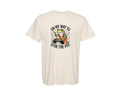 brand:Comfort Colors|color:Ivory|On My Way To Stir The Pot 11 Graphic T-Shirt