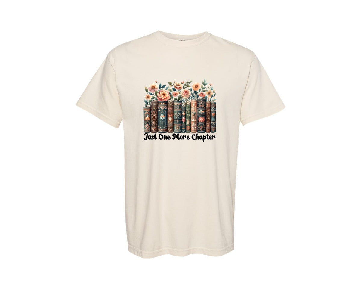 brand:Comfort Colors|color:Ivory|Just One More Chapter 12 Graphic T-Shirt