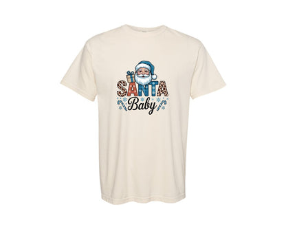 brand:Comfort Colors|color:Ivory|Santa Christmas Christmas Graphic T-Shirt