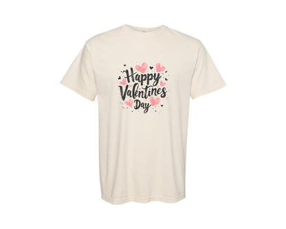 brand:Comfort Colors|color:Ivory|Happy Valentines Day 2009 Graphic T-Shirt