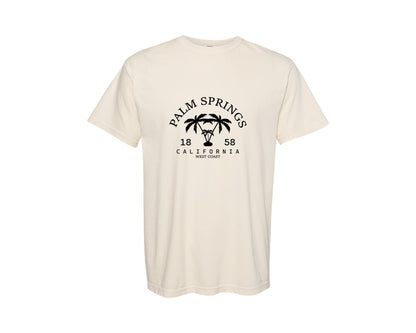 brand:Comfort Colors|color:Ivory|Palm Springs Cali California Spring Graphic T-Shirt