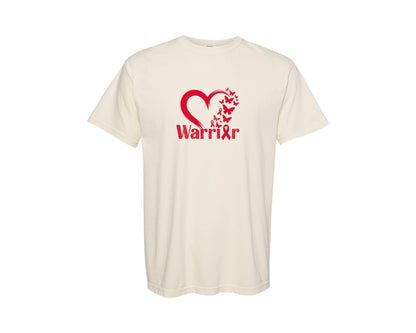 brand:Comfort Colors|color:Ivory|Heart Warrior Butterfly Ribbon Graphic T-Shirt