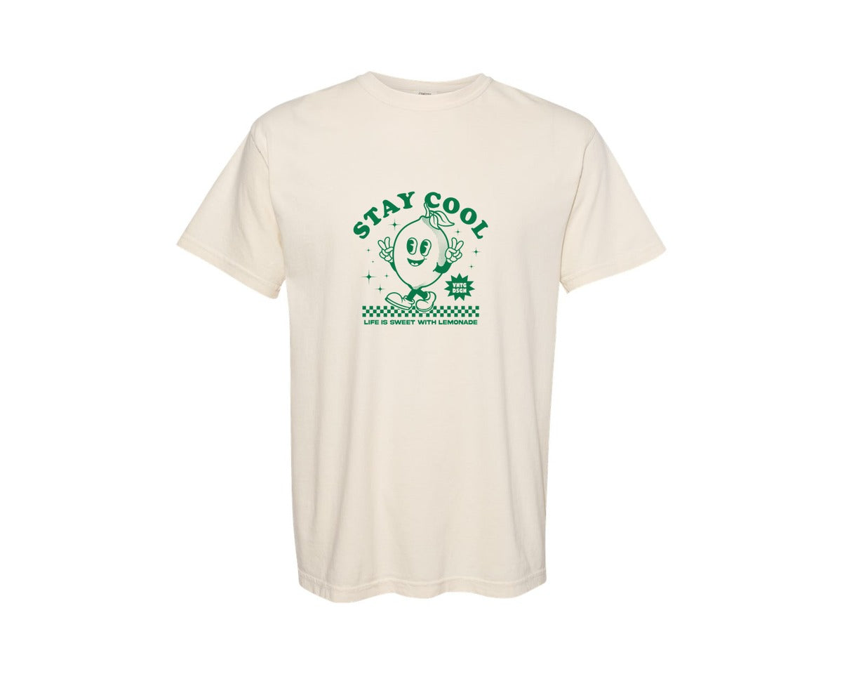 brand:Comfort Colors|color:Ivory|Retro Lemon Cartoon Character Design Graphic T-Shirt