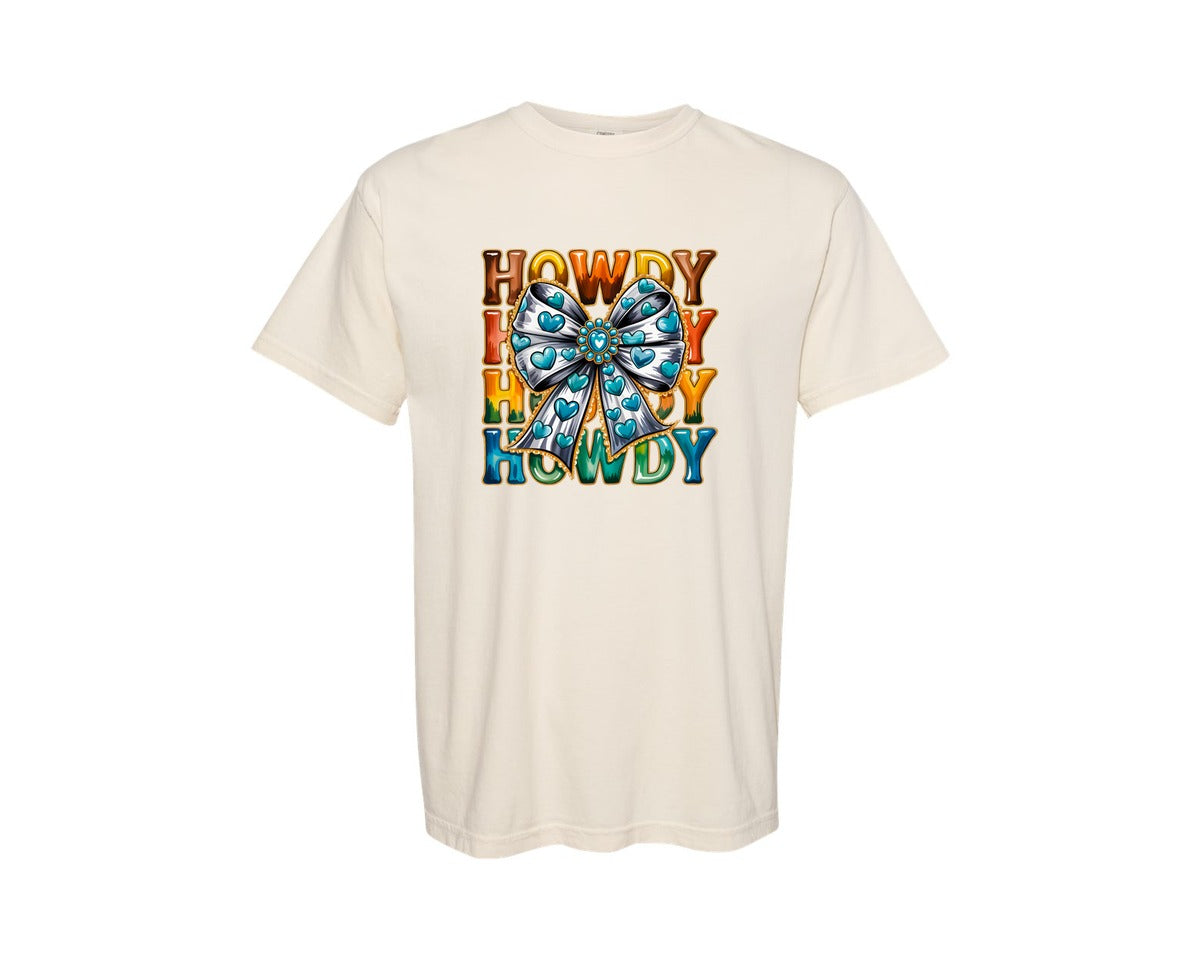 brand:Comfort Colors|color:Ivory|Howdy Valentine Valentines Day 3 Graphic T-Shirt