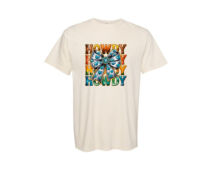 brand:Comfort Colors|color:Ivory|Howdy Valentine Valentines Day 3 Graphic T-Shirt