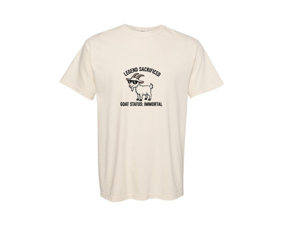 brand:Comfort Colors|color:Ivory|Immortal Goats Qurbani Graphic T-Shirt