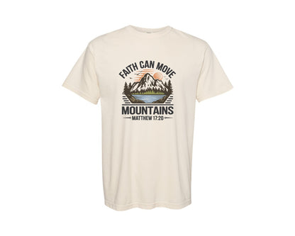 brand:Comfort Colors|color:Ivory|Faith Can Move Mountains Faith 6 Graphic T-Shirt