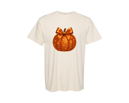 brand:Comfort Colors|color:Ivory|Halloween Disco Glitter Pumpkin 3 Graphic T-Shirt