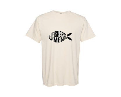 brand:Comfort Colors|color:Ivory|Fishers Of Men Matthew 419 Jesus Fish Graphic T-Shirt