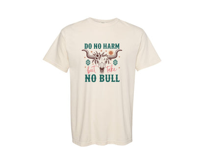 brand:Comfort Colors|color:Ivory|Western Cowgirl Boho Bull Skull Graphic T-Shirt
