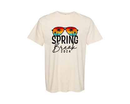 brand:Comfort Colors|color:Ivory|Spring Break 2024 Vacation Vsublimatiion Graphic T-Shirt