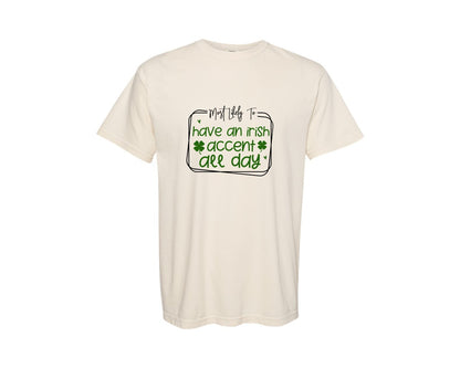 brand:Comfort Colors|color:Ivory|Most Likely To St Patricks 3 Graphic T-Shirt