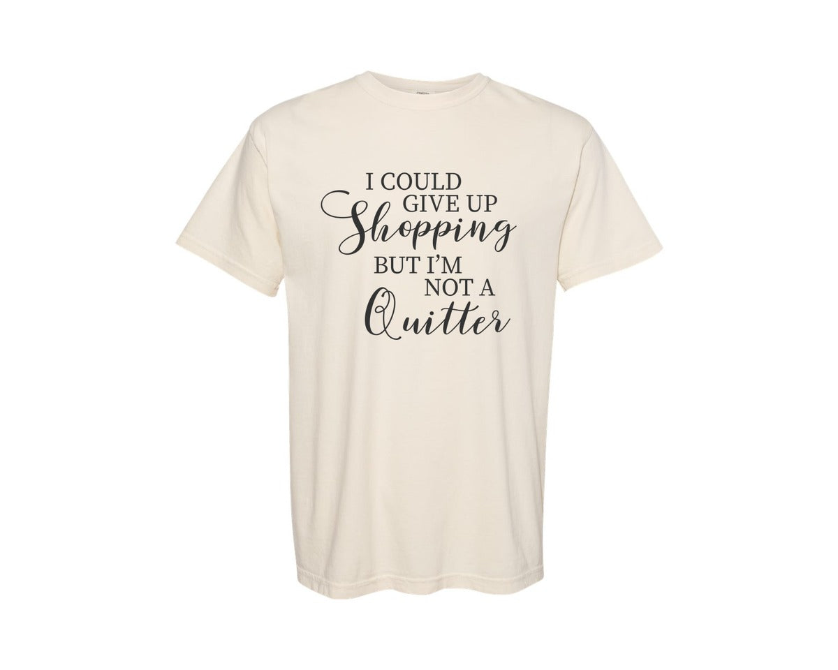 brand:Comfort Colors|color:Ivory|I Could Give Up Shopping But Im Not 2 Graphic T-Shirt