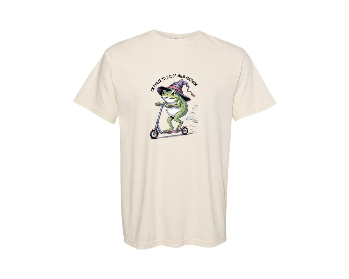 brand:Comfort Colors|color:Ivory|Funny Frog Sarcastic T Shirt Graphic T-Shirt