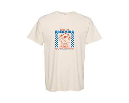 brand:Comfort Colors|color:Ivory|Retro Cartoon Mushroom Character Design Graphic T-Shirt