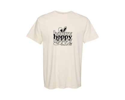 brand:Comfort Colors|color:Ivory|Hoppy Teacher Easter Graphic T-Shirt