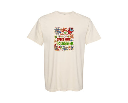 brand:Comfort Colors|color:Ivory|Retro Autism Boho Autism Graphic T-Shirt