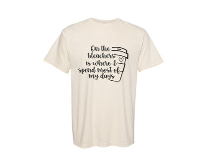 brand:Comfort Colors|color:Ivory|On The Bleachers Sports Mom Graphic T-Shirt