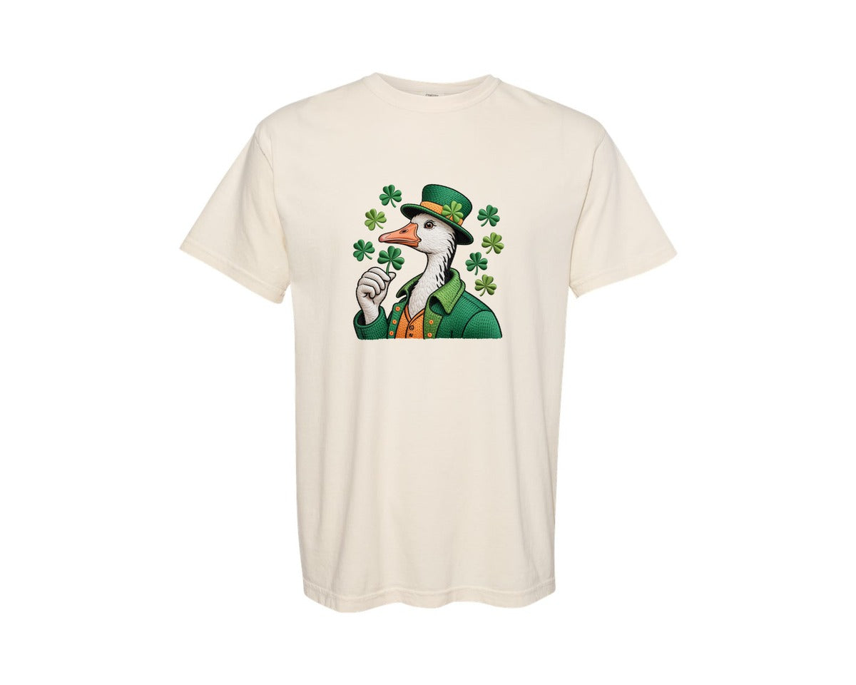brand:Comfort Colors|color:Ivory|St Patricks Day Pnggoose Graphic T-Shirt