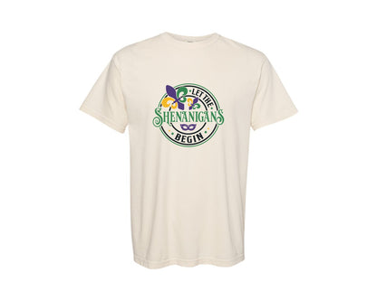 brand:Comfort Colors|color:Ivory|Let The Shenanigans Begin 25 Graphic T-Shirt