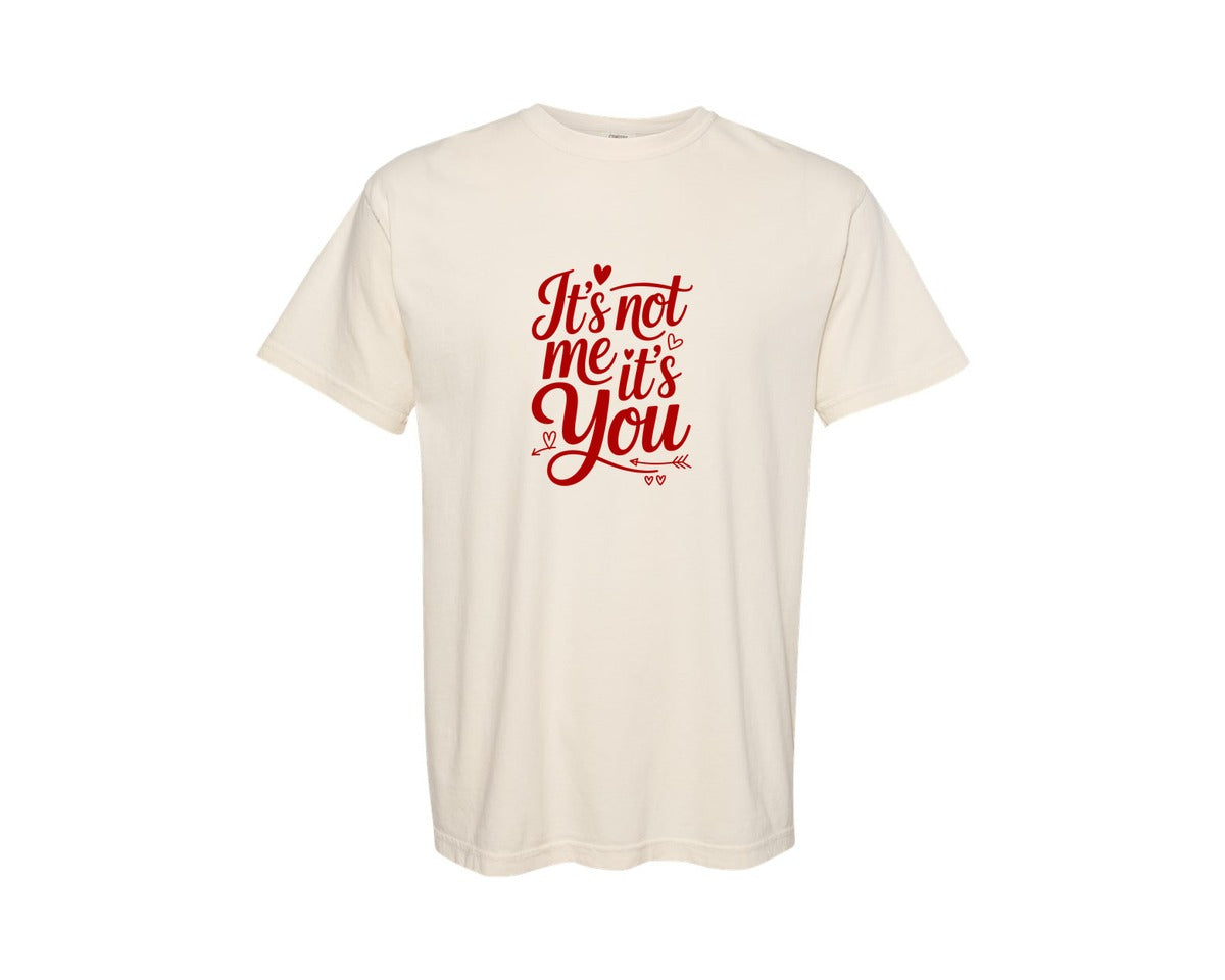 brand:Comfort Colors|color:Ivory|Its Not Me Its You Valentines Graphic T-Shirt