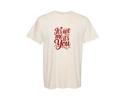 brand:Comfort Colors|color:Ivory|Its Not Me Its You Valentines Graphic T-Shirt