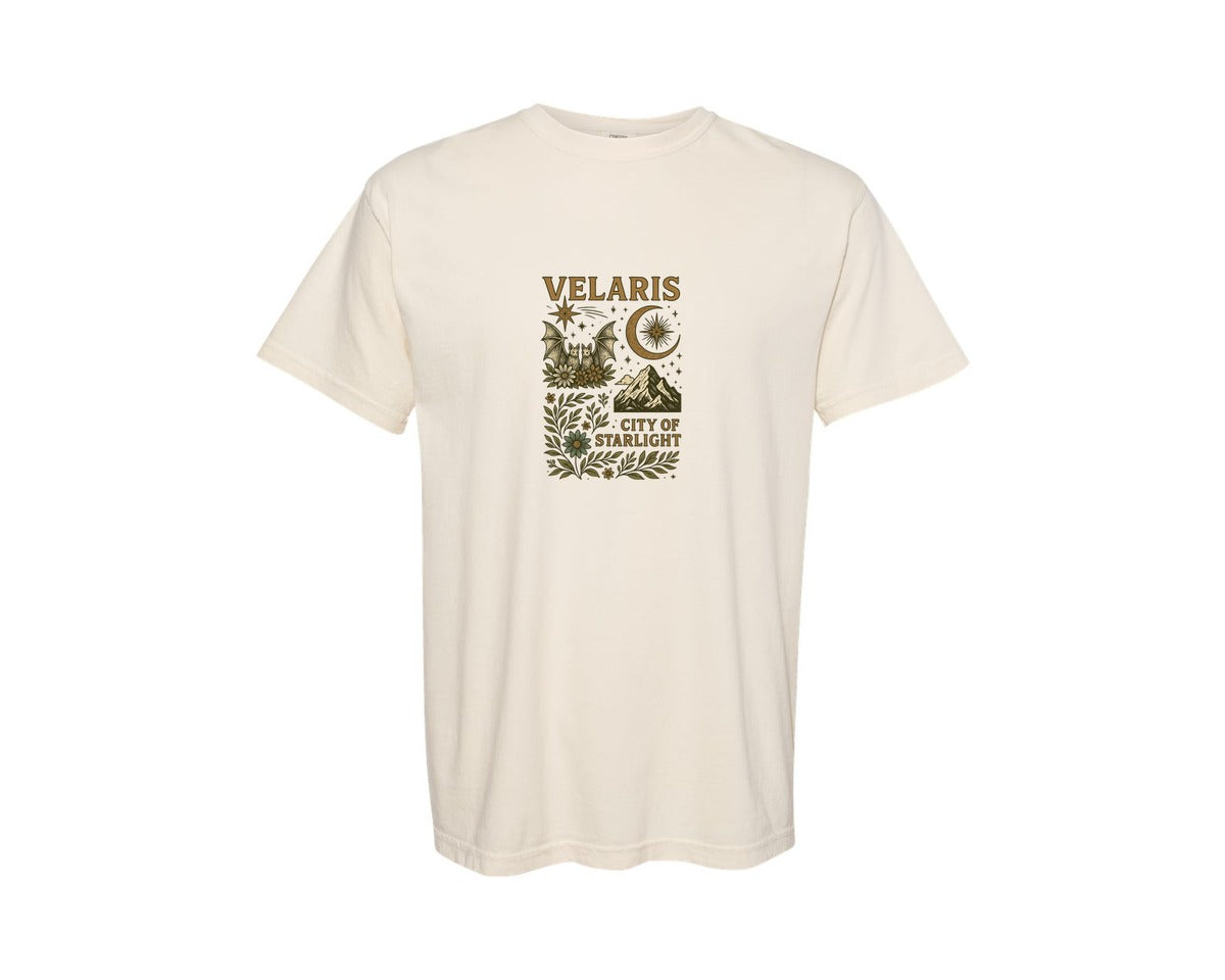 brand:Comfort Colors|color:Ivory|Velaris City Of Starlight Mystical 2 Graphic T-Shirt