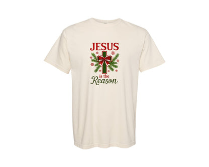 brand:Comfort Colors|color:Ivory|Jesus Holiday Christmas Season Graphic T-Shirt