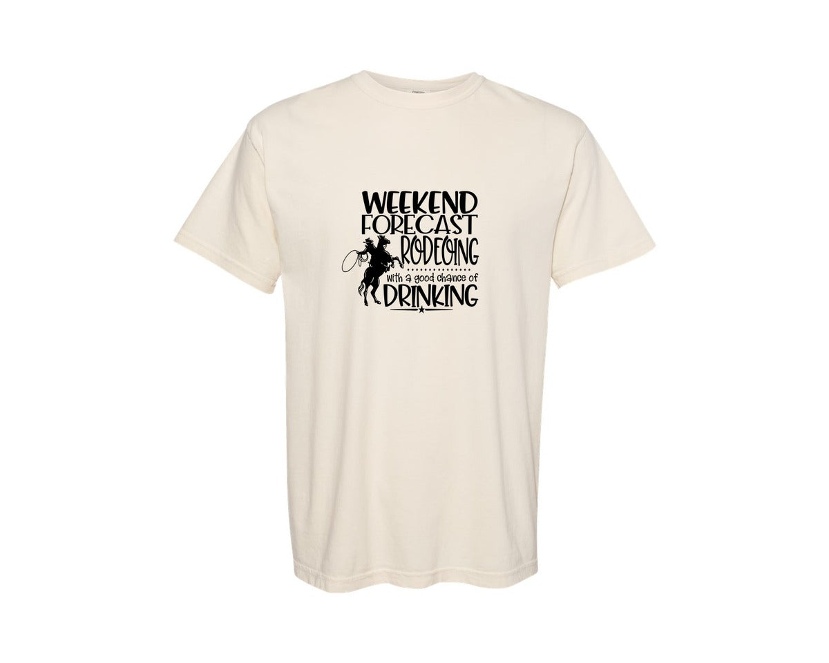 brand:Comfort Colors|color:Ivory|Weekend Forcast Rodeo Rodeoing Graphic T-Shirt