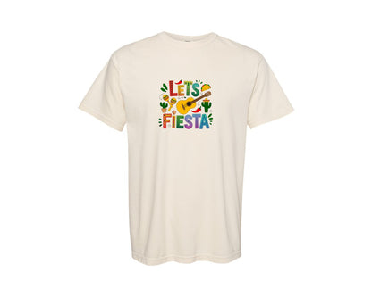 brand:Comfort Colors|color:Ivory|Lets Fiesta Cinco De Mayo 3 Graphic T-Shirt