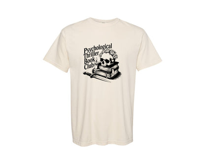 brand:Comfort Colors|color:Ivory|Psychological Thriller Book Club T S Graphic T-Shirt