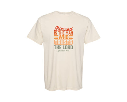 brand:Comfort Colors|color:Ivory|Trusts The Lord Christian Bible Verse Graphic T-Shirt