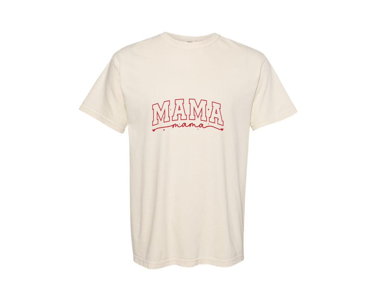 brand:Comfort Colors|color:Ivory|Mama Valentine Svgmama Svgheart Graphic T-Shirt
