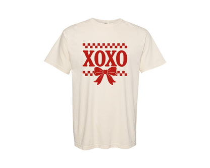brand:Comfort Colors|color:Ivory|Retro Xoxo Coquette Valentines Love 2 Graphic T-Shirt